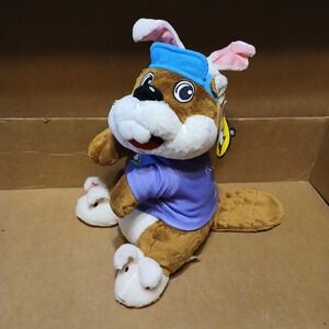 Bucee's  Easter Bunny Edition 12" Beaver Plush Bucees Bunny Ears Slippers Purple